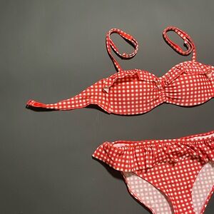 Red Gingham Women’s Swim Set Size S